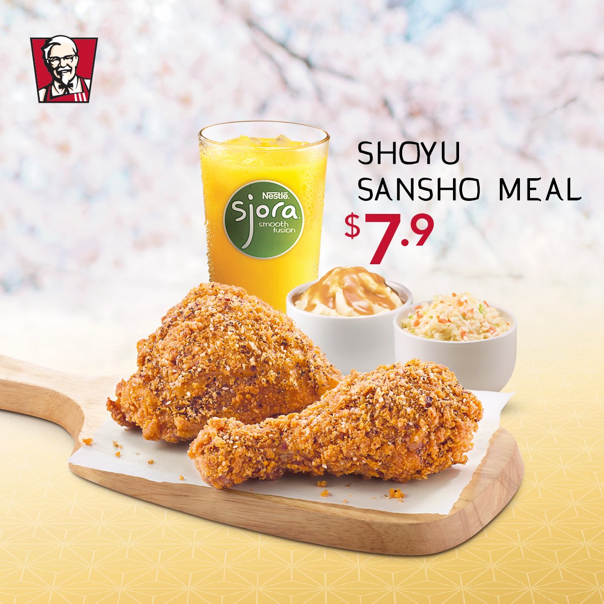 Experience an #Oishiok taste of Japan with our Shoyu Sansho Meal at only $7.90! See more at: bit.ly/2mYguvD #ShoyuSanshoKFC #kfcsg