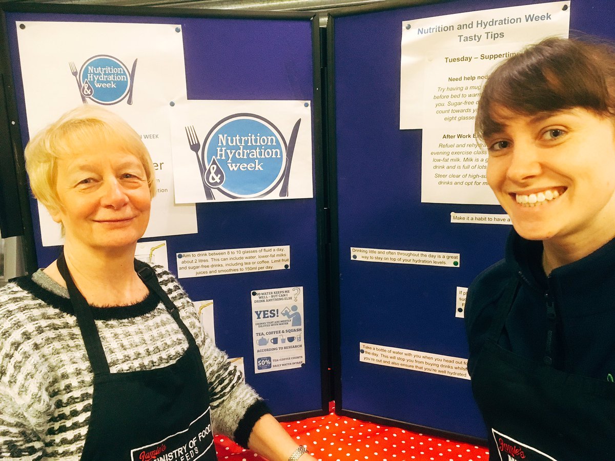 MOFLeeds's tweet image. Our lovely team are discussing @NHWeek with the good people of Leeds today. Lots of hints &amp;amp; tips on staying nourished &amp;amp; hydrated.