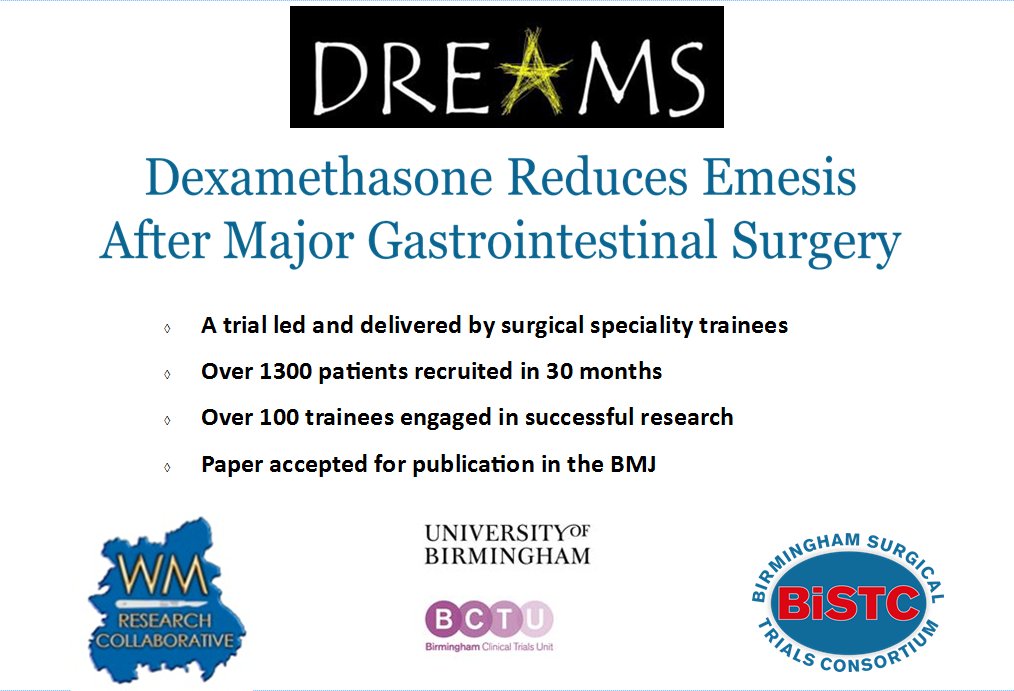 BiSTC1's tweet image. DREAMS – 2nd RCT from @WMRC_UK &amp;amp; University of Birmingham just accepted for publication in the BMJ