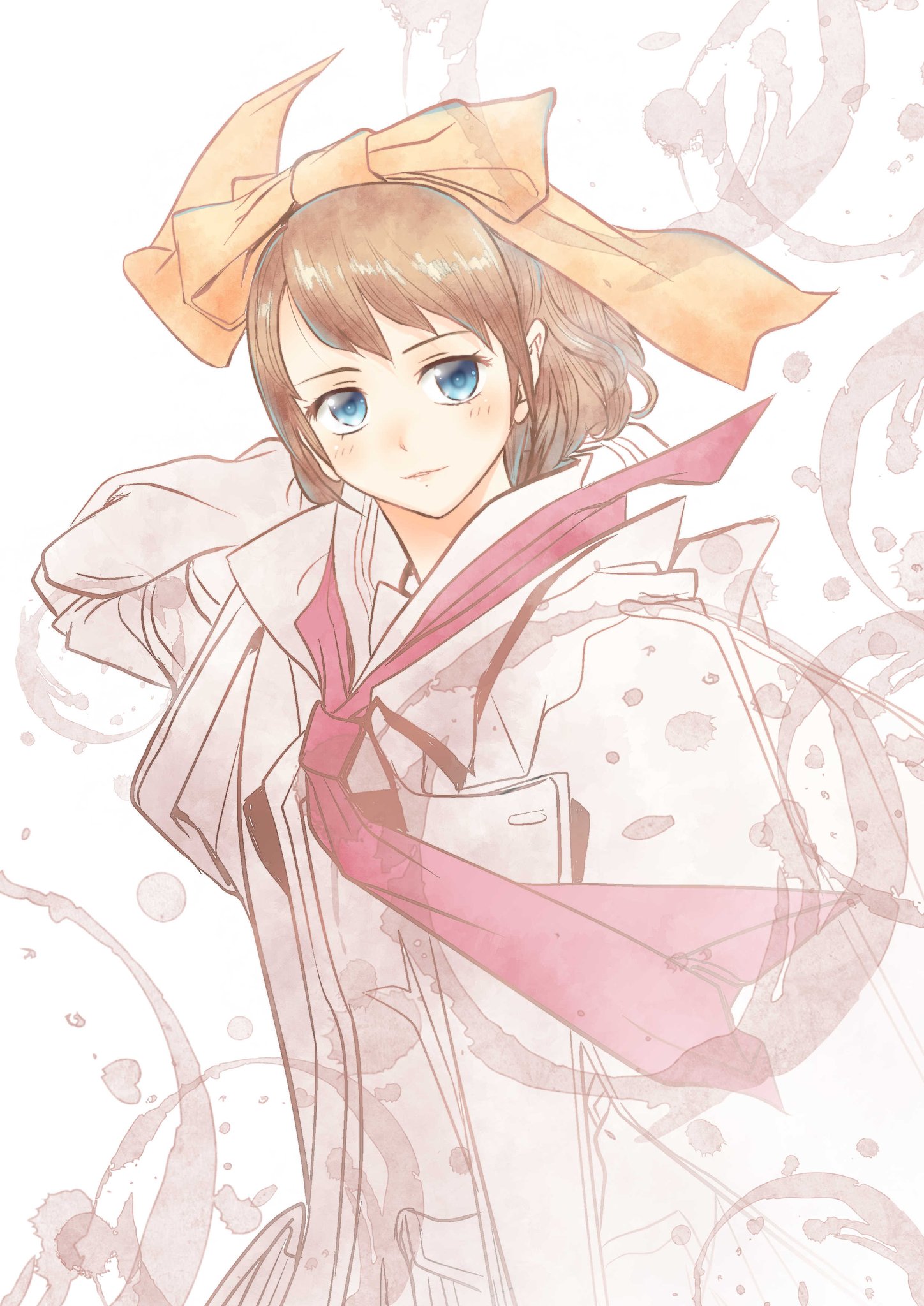 猫島礼 Leinekojima 佐藤マコト先生から線画をお借りして Qの系譜 ヒロイン ドレミちゃんを 水彩風に塗らせていただきました ドレミちゃんかわゆいー