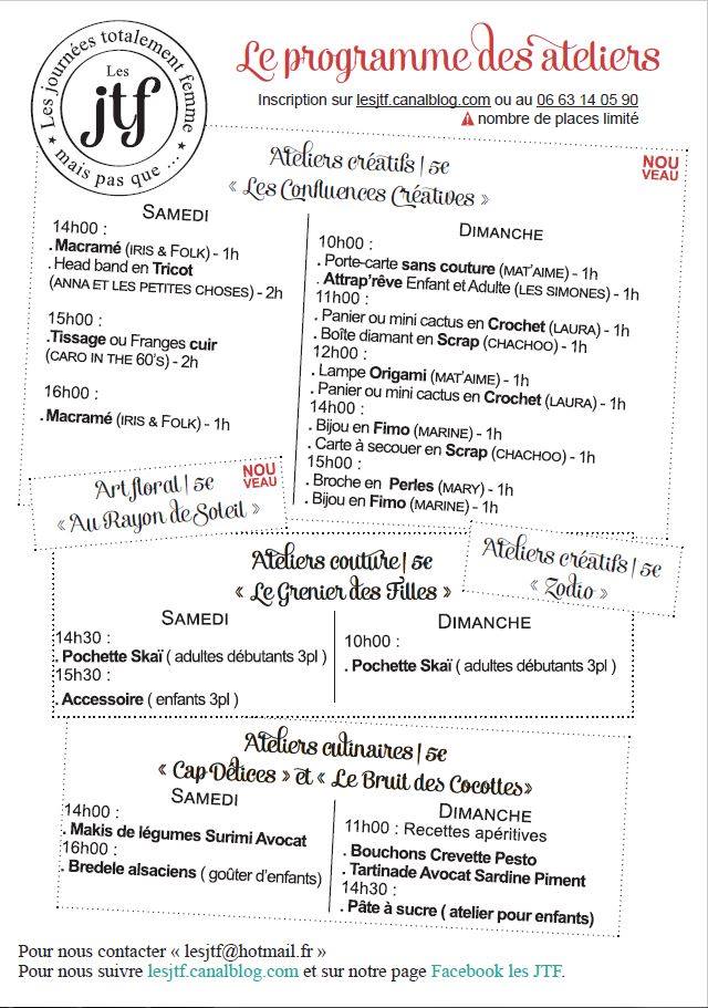 ConfluencesCrea's tweet photo. [PLANNING des ateliers des JTF] samedi 25 et dimanche 26 mars. Ateliers à 5€ inscritpions: https://t.co/f5DllOixRd https://t.co/C1oIysa14w