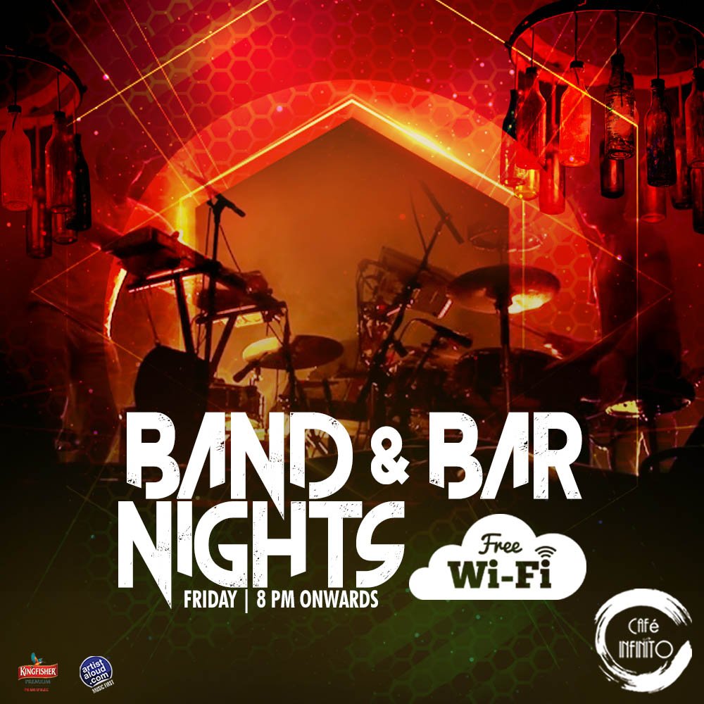 CafeInfinitoIN's tweet photo. We have something for everyone! Enjoy free wifi on all days &amp; a special live performance every Friday at #CafeInfinito. https://t.co/RkD2VW7VBi
