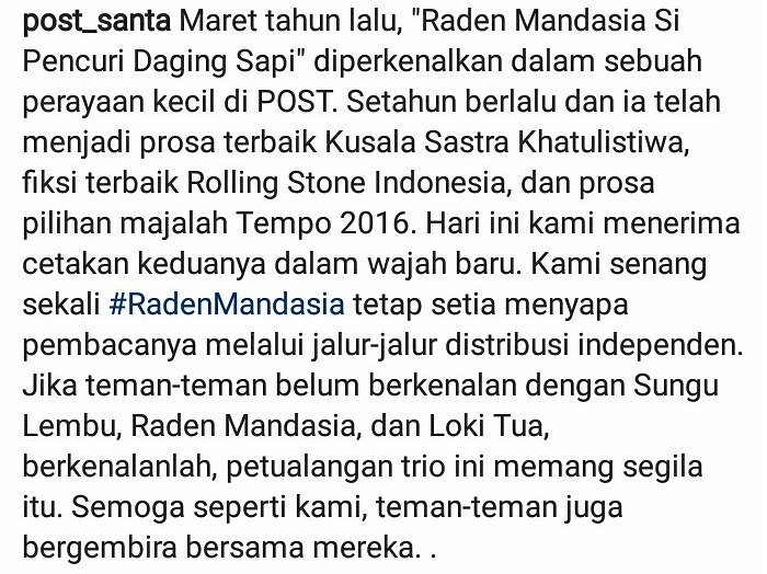 Setahun #RadenMandasia :)
