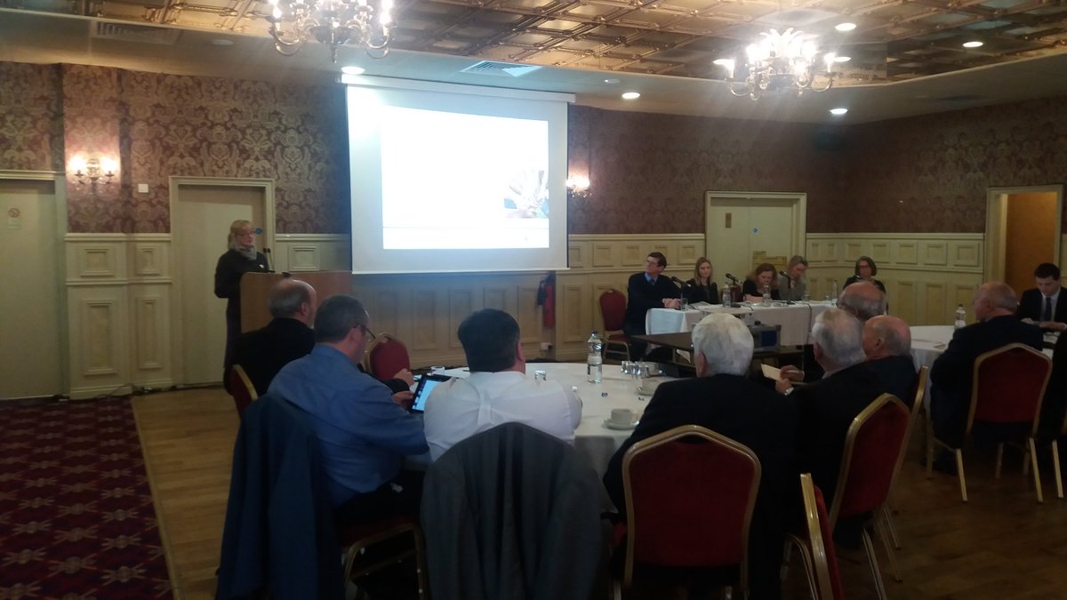 littledinnie82's tweet photo. Nichola Creagh from DfC @NI_LGA Community Planning and Wellbeing Event speaking to Members and Officers about Community Planning. https://t.co/5RYRSjJd6k