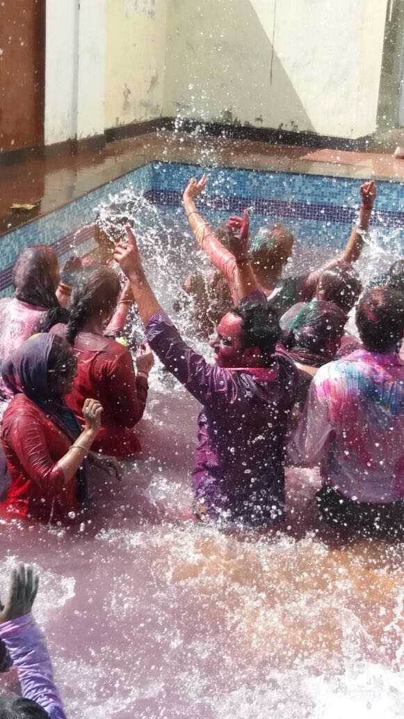 Ganpatiinfra's tweet photo. Holi celebration at Ganpati Infinity, Vrindavan, 
Holi ki Masti, Food, dacne and full of enjoy
#holimeet #holi2017 https://t.co/g6YB9E9eeT