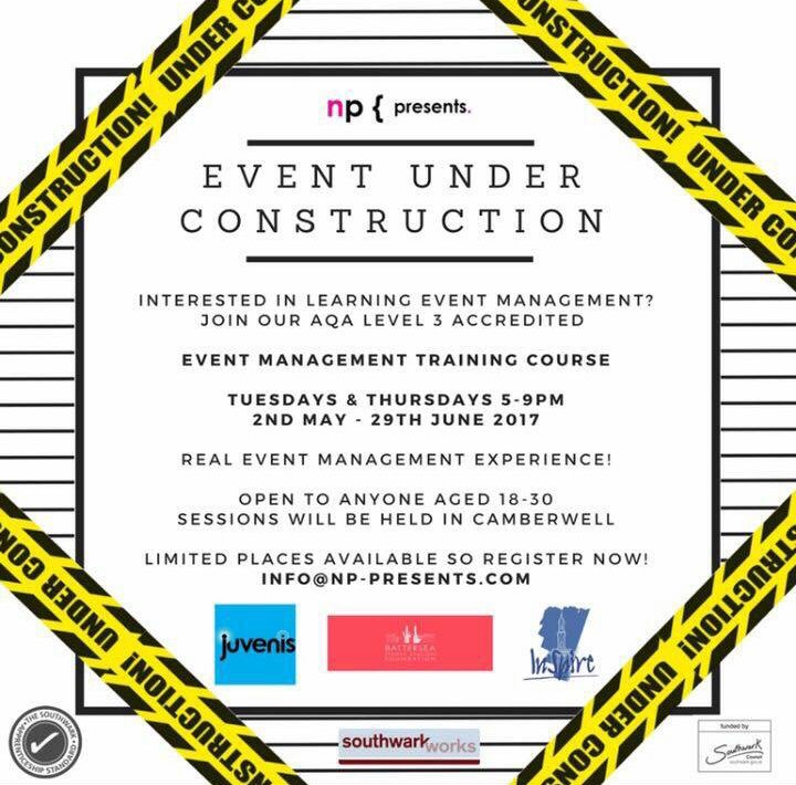 Juvenis's tweet image. #FreeTraining: Event Management Course via @np_presents... take on a new challenge! #AccreditedLearning #Employability #InvestInYouth RT