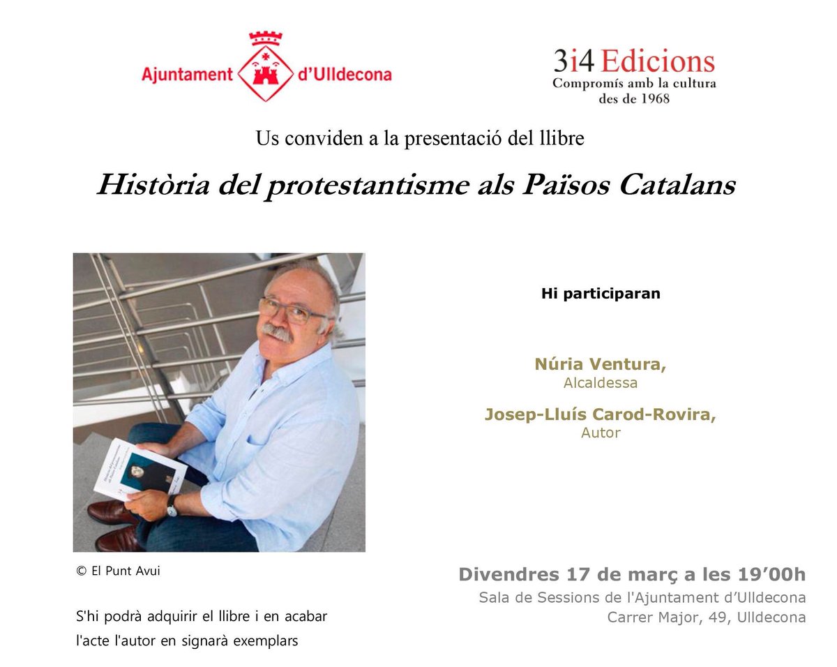CarodRoviraJLl's tweet image. Una emoció especial de ser divendres a Ulldecona, lloc on el 1537 va néixer Pere Galès, el protestant català més destacat de la història
