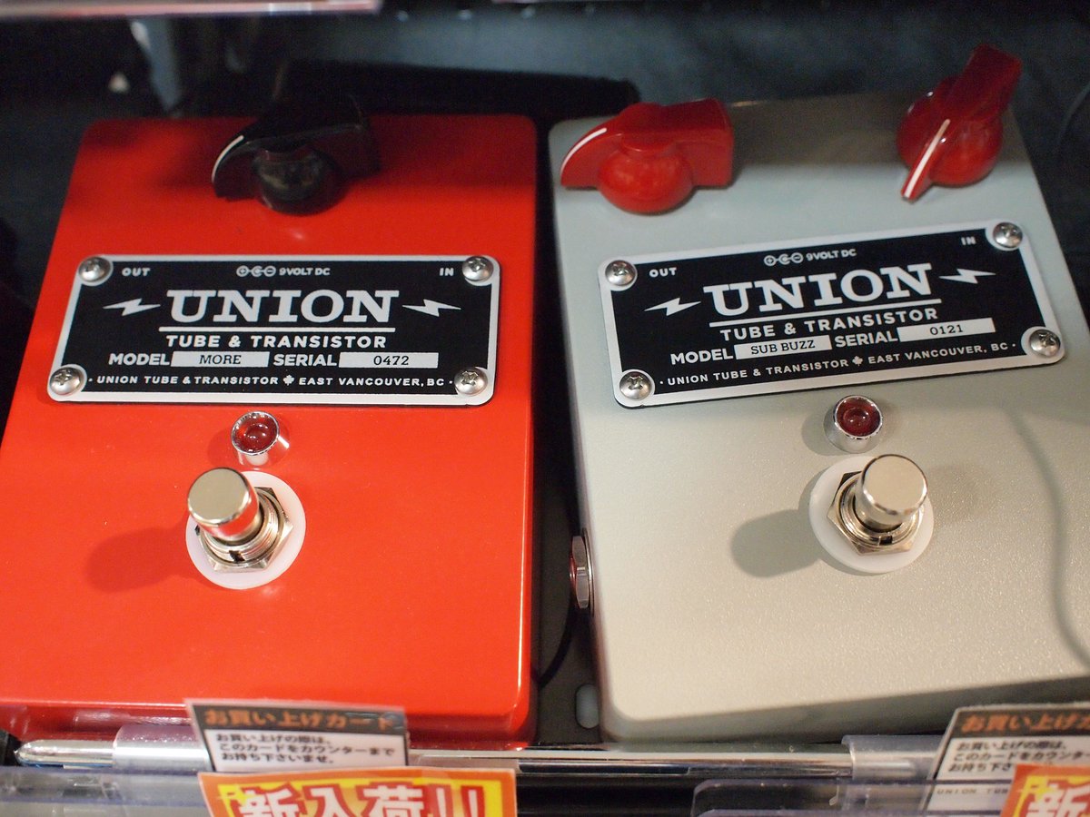 エフェクター】 UNION TUBE&TRANSISTRのMoreとSub Buzzが新入荷