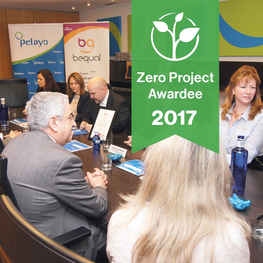 ZeroProjectorg's tweet photo. @FundacionBeQual is a #ZeroAwardee17! Congratulations @Fundacion_ONCE @Cermi_Estatal @FEACEM #ZeroCon17 https://t.co/sLqv9Zm5bI https://t.co/MZJTZ84VCV