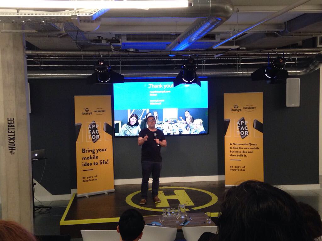 Mazi's tweet photo. Thank you again @AppFactorUK #appfactor for hosting me last night, great evening and brilliant #startup pitches at @huckletree https://t.co/84W0LTx2qp