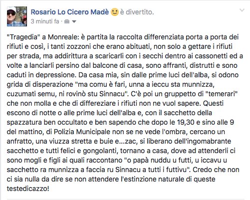 RosarioMadejr's tweet photo. #Monreale #differeziata #rifiuti #Sicilia #Palermo #degrado #sporcizia #acfestinalente https://t.co/JBbHRoRjff