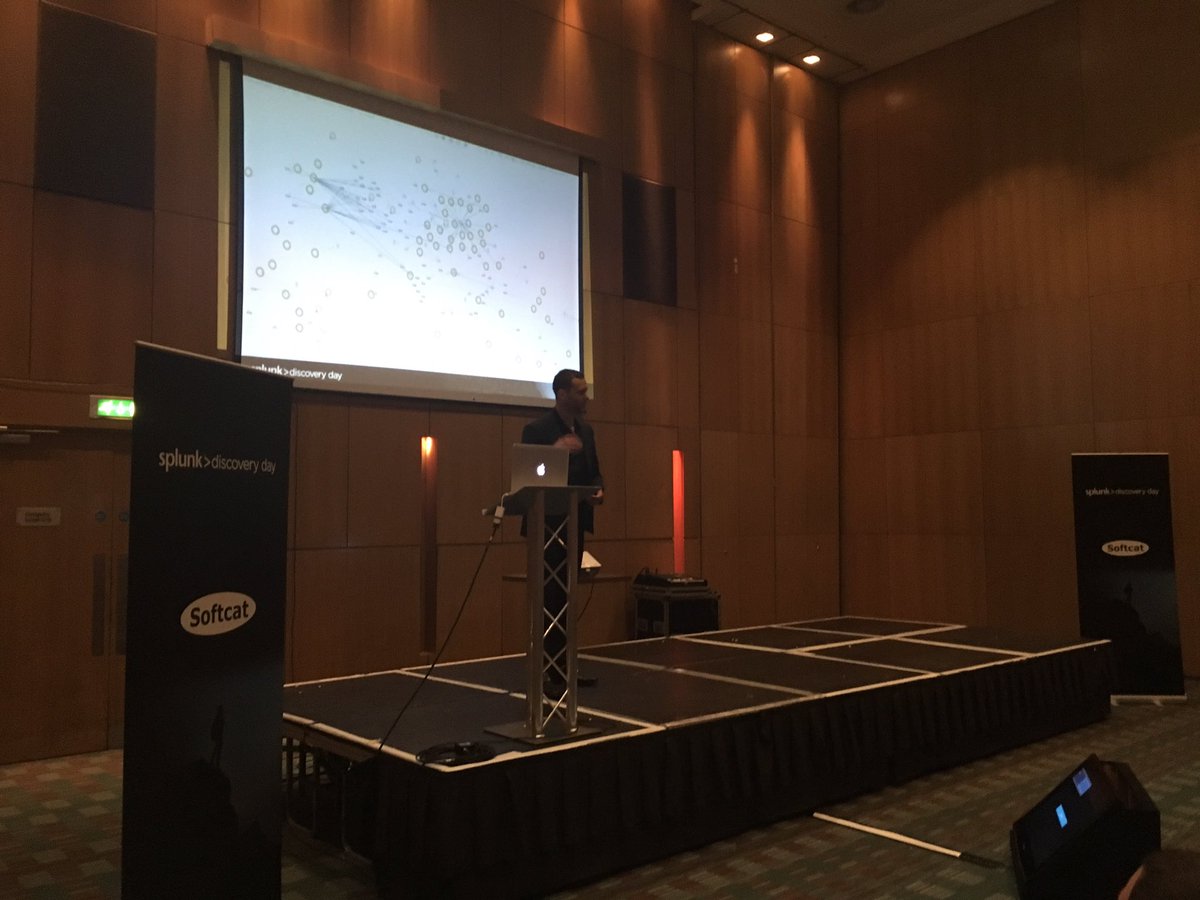 KJ_Lambert's tweet photo. The @LeMasterGui repping the #Splunk EMEA marketing team on stage at today's @softcat #SplunkDisco17 #soundsmoreenglishthanme #ITOA https://t.co/Cp5pBqFdnw