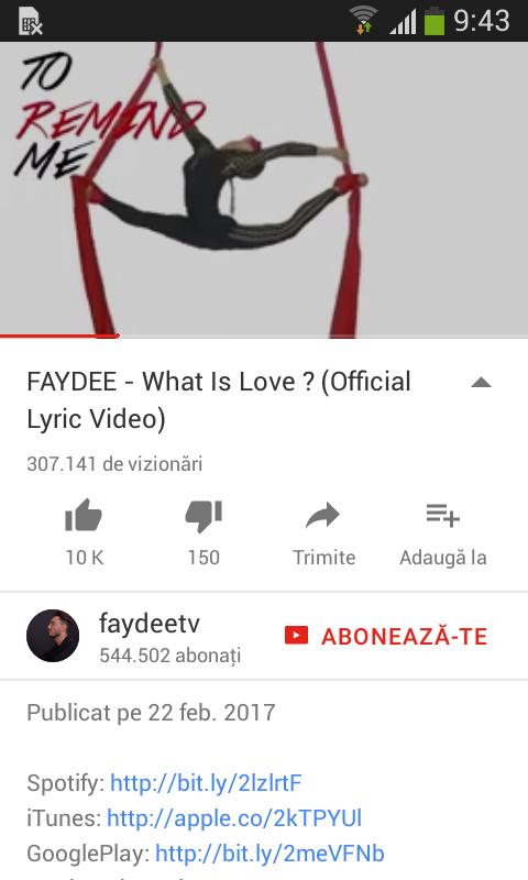 AdinaIvan1's tweet photo. @Faydee This is Wow, over #307K views on YouTube for #WhatIsLove! Congratulations! Up, up! #FA4Ever ♥♥♥♥♥♥♥♥ https://t.co/aOq1dyfgPm