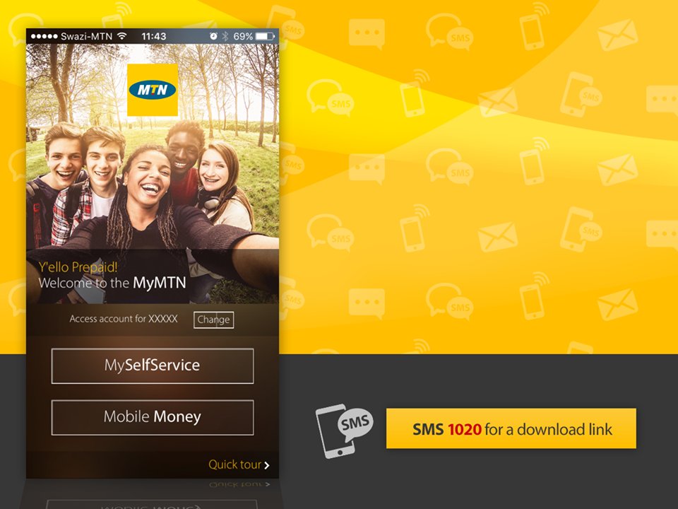 MTNEswatini's tweet photo. How are you finding our myMTN app? Send MyMTN to 1020 for free to get the download link sent to your phone. #myMTNapp https://t.co/r7QnxjpKIK