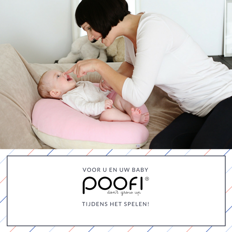 De speciale kussens van Poofi zijn op verschillende manieren te gebruiken Ook tijdens het spelen!