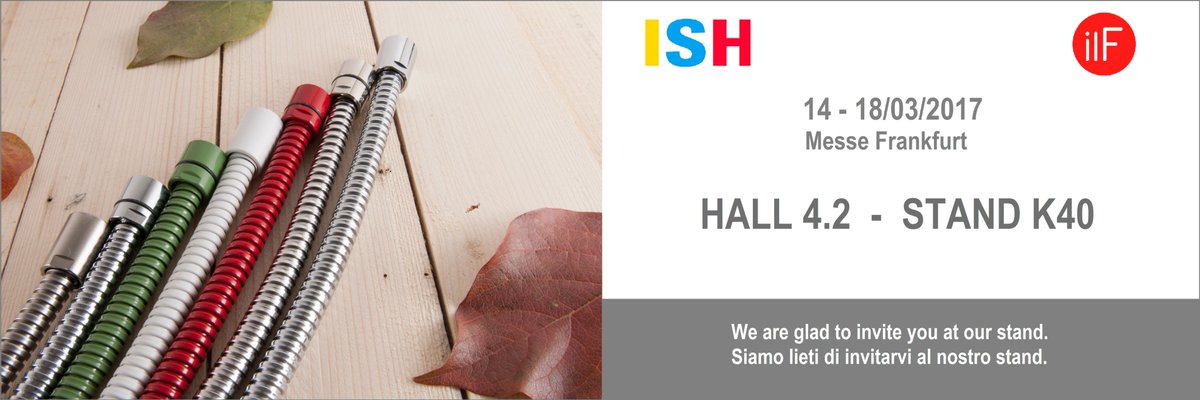 ilflessibilesrl's tweet photo. #ishlive #ish2017 #messefrankfurt #showerhose #showerhoses #madeinitaly https://t.co/FZRiRfZByA