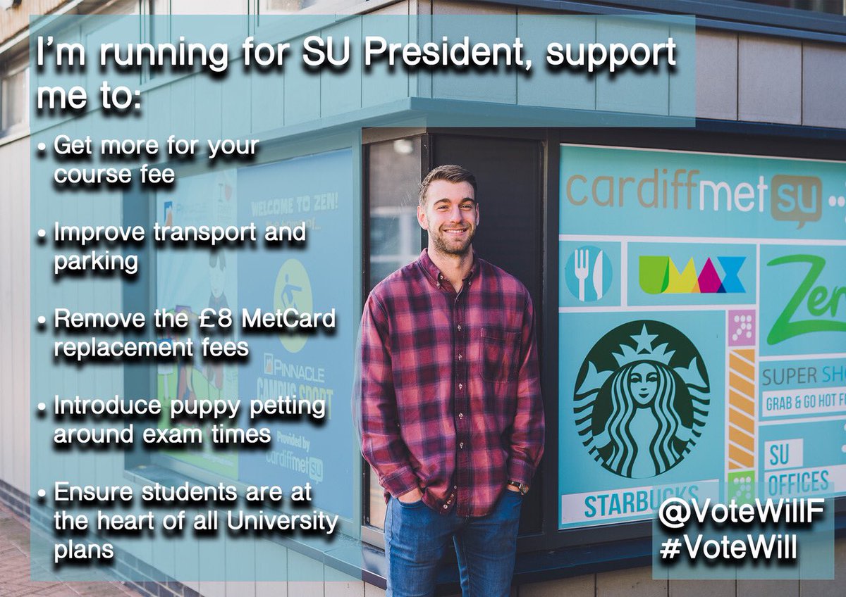 Voting closes at 4pm!! Don't forget to cast your vote! cardiffmetsu.co.uk/elections/voti…. Read my manifesto and see why I want to be your Preident! ✅