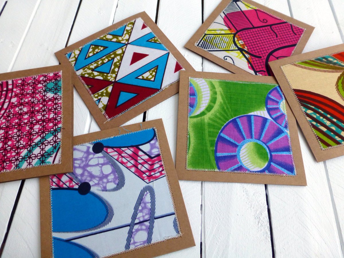chilliipeppa's tweet photo. African wax print stitched card set with envelopes x 10 https://t.co/NDoFMpTPR5  #CustomPaper https://t.co/HjZ3C6m5Xi