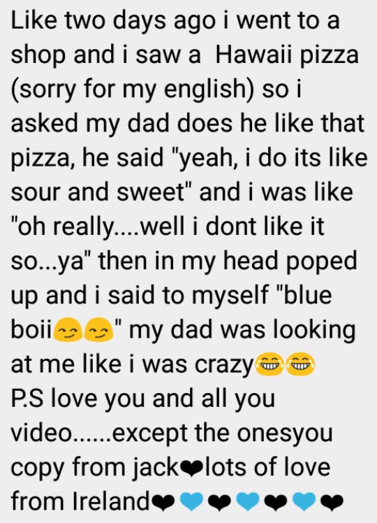 DanielaW101's tweet photo. @CrankGameplays my blue boii story😂😣love you lots💙💙💙💙 https://t.co/lFmU4L3Qef