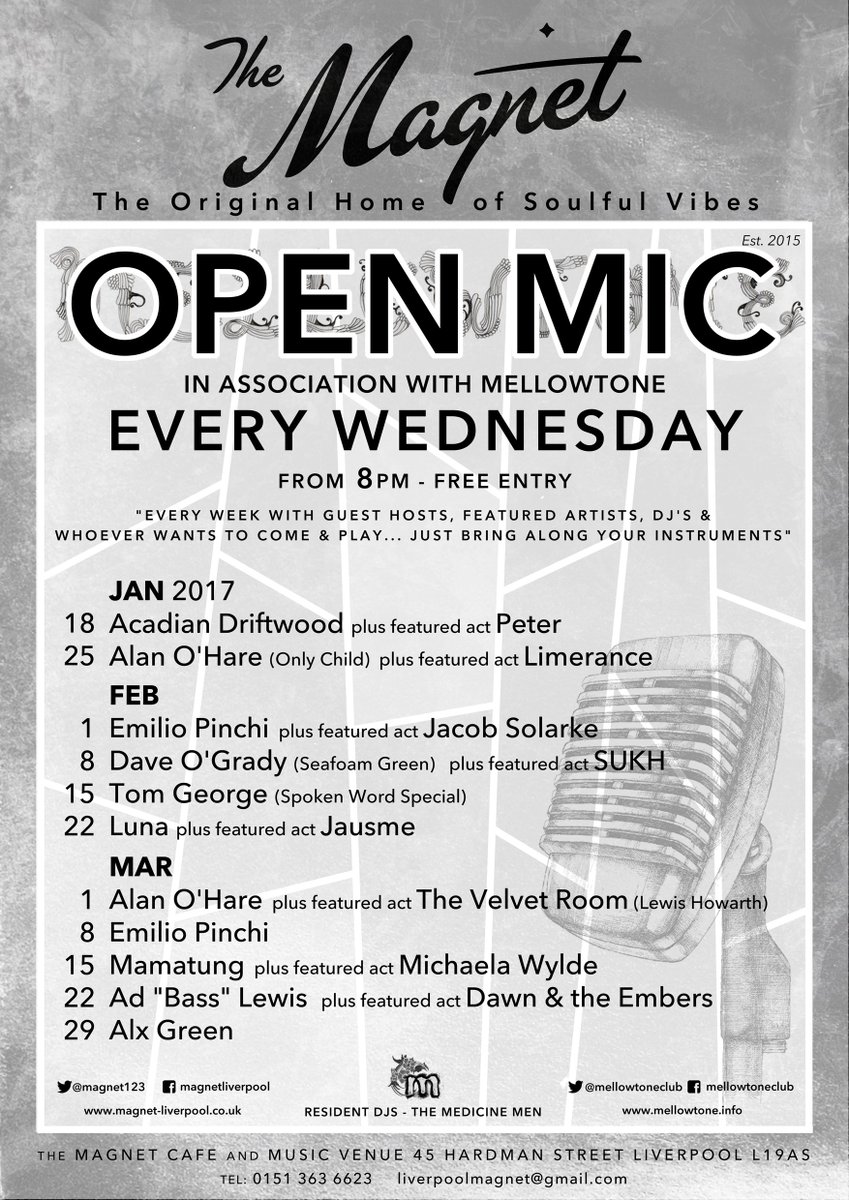 We’re back with OPEN MIC from 8pm with MAMATUNG and <a href="/CamillaSkyMusic/">Camilla Alice Sky</a> #Livemusichere #GetDownEarly