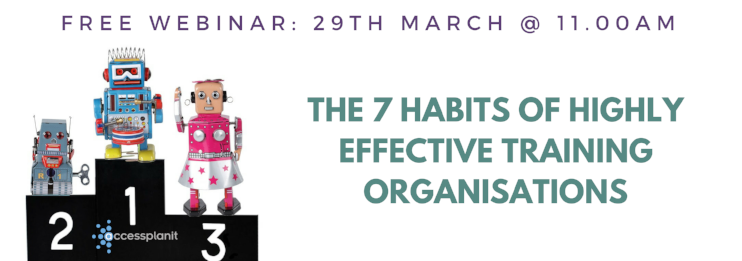 Free webinar 29/3: The 7 habits of highly effective #training organisations. Register here: hubs.ly/H06Gq1N0 #software #LMS #learning