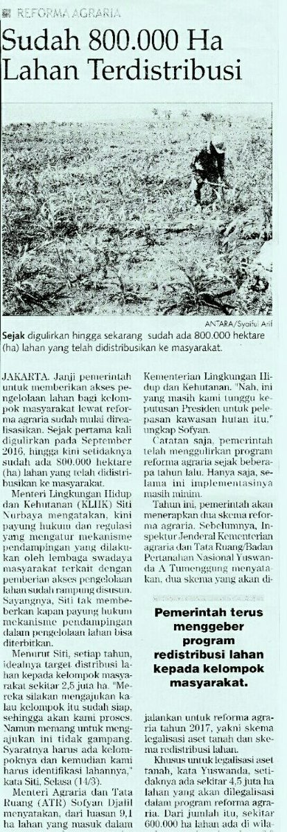 VanantaraCom's tweet photo. Hingga saat ini 800.000 ha #lahan sudah didistribusikan kepada masyarakat sebagai realisasi dari #reformaAgraria.(@KontanNews,20) #vancom https://t.co/PTbsDFAbCl
