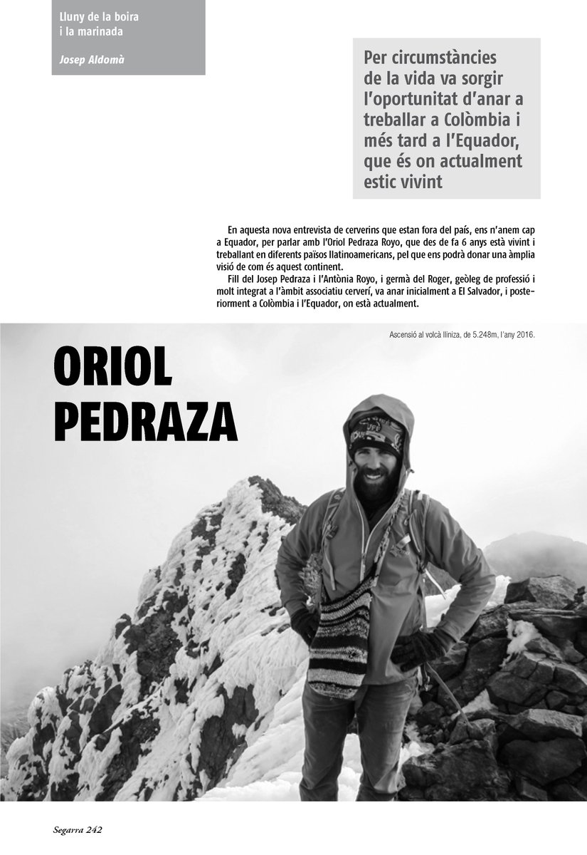 pedrazaori's tweet photo. Entrevista realitzada per la Revista #Segarra. 
Els meus sincers agraïments per haver-me tingut en compte en la secció "Lluny de la boira" https://t.co/RFVwGLFFW7