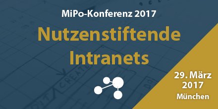 IntranetOracle's tweet image. MitarbeiterPortale-Konferenz 2017: Für #Intranet-Macher aus #Kommunikation, #HR, #IT mipokonferenz.de