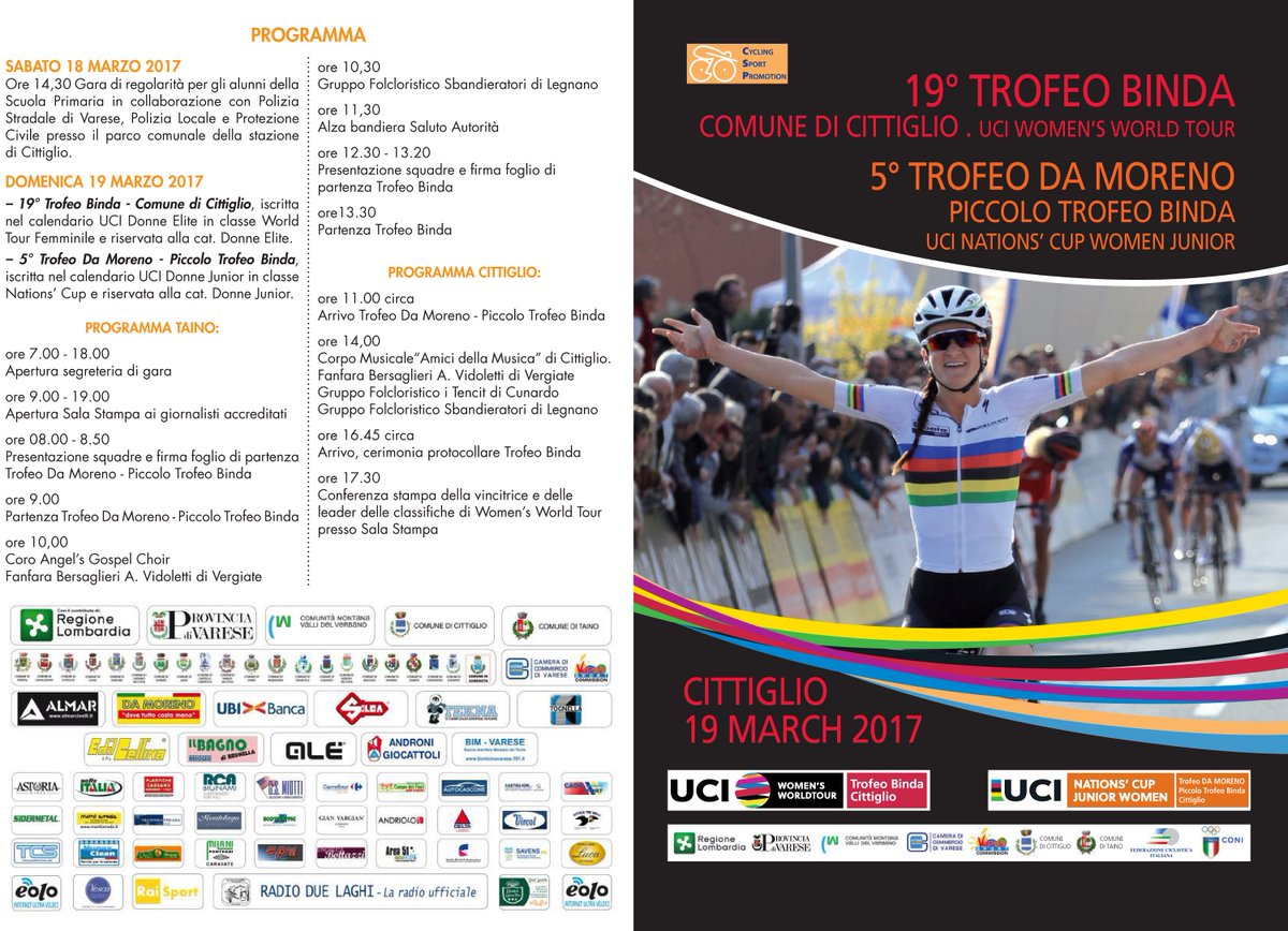 TrofeoBinda's tweet photo. -4 days "Trofeo Binda @UCI_WWT; @UCI_media; @UCIWomenCycling; @UCI_cycling" (con @lizziedeignan) https://t.co/g6k1Zy4Gvo
