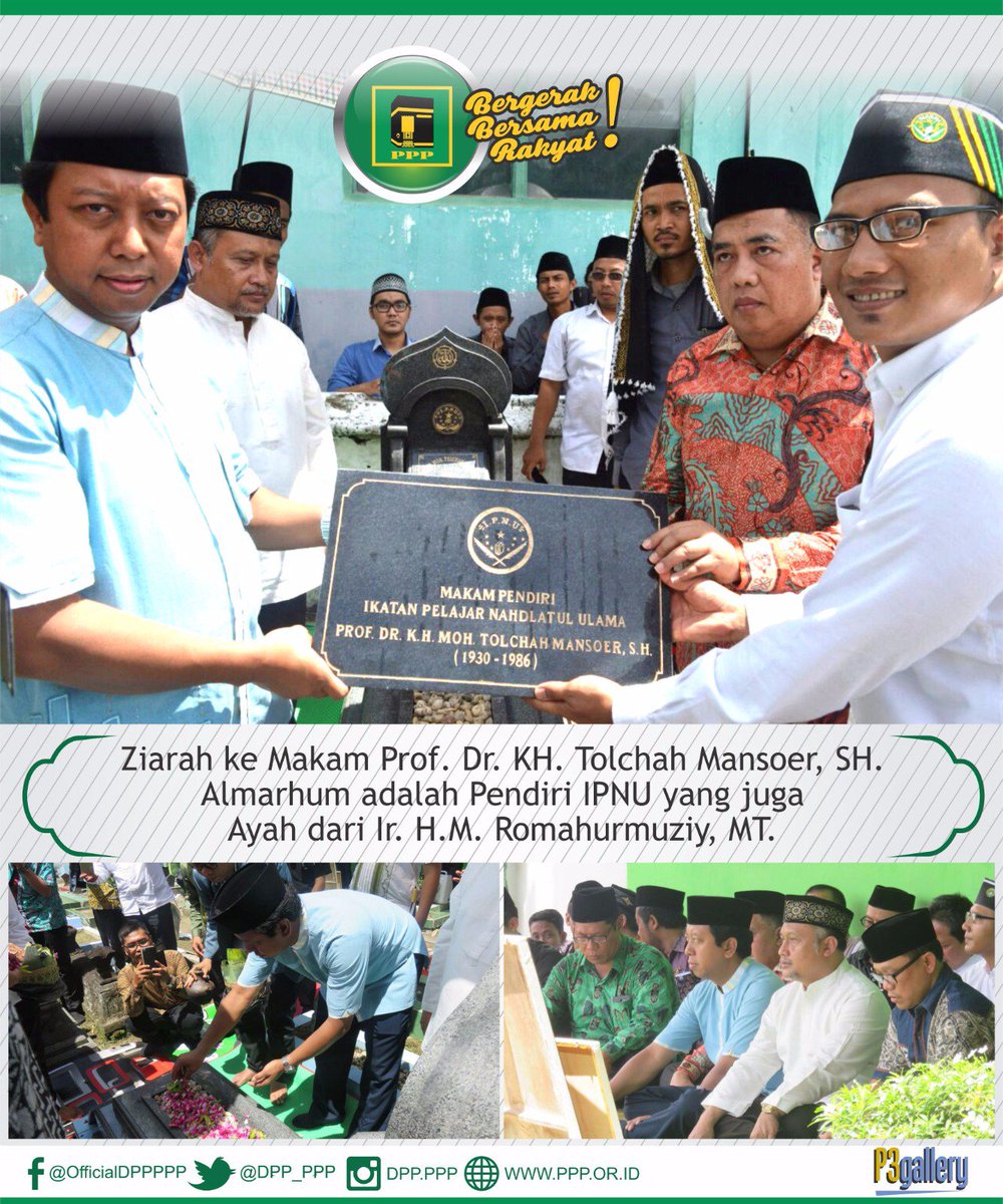 Ketum <a href="/DPP_PPP/">DPP PPP</a>, @MRomahurmuziy berziarah ke makam Ayahanda, Alm Prof. Dr. KH Moh. Tolchah Mansoer, SH
#PPPBergerak