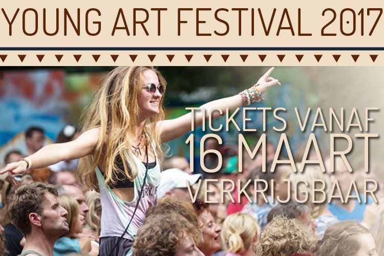 Morgen start de kaartverkoop voor Young Art Festival 2017 om 10.00! Zorg dat je klaar zit voor Early Bird Tickets! #YAF17 #youngartfestival