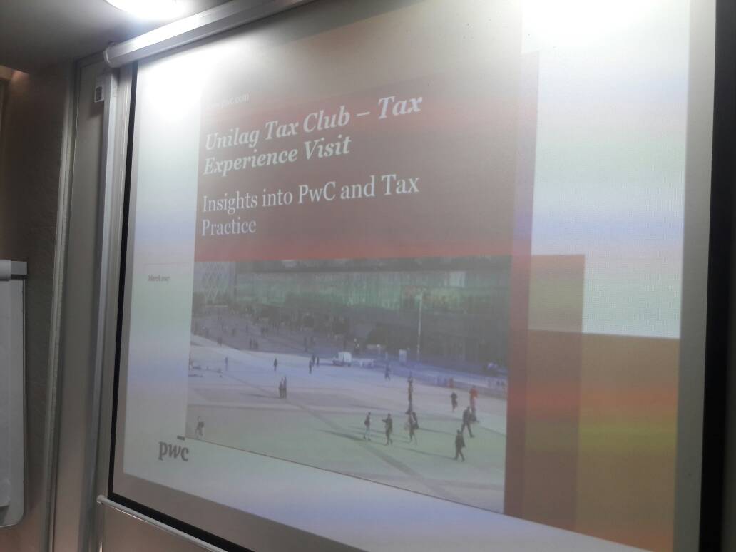 PwC_Nigeria's tweet photo. PwC's Head of Tax @taiwoyedele sharing thoughts &amp; insights on our #tax practice with visiting members of the @UnilagTaxClub #HappeningNow https://t.co/N9RzV6AdLK