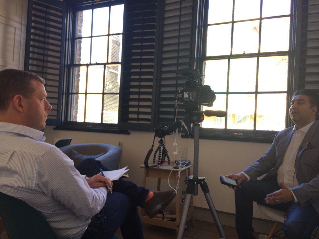 SullyandStan's tweet photo. Great to have Agile Change Agent @raj_mohda10 at HQ for his associate video w @patlynes #interimrevolution https://t.co/yx0PtnulrM