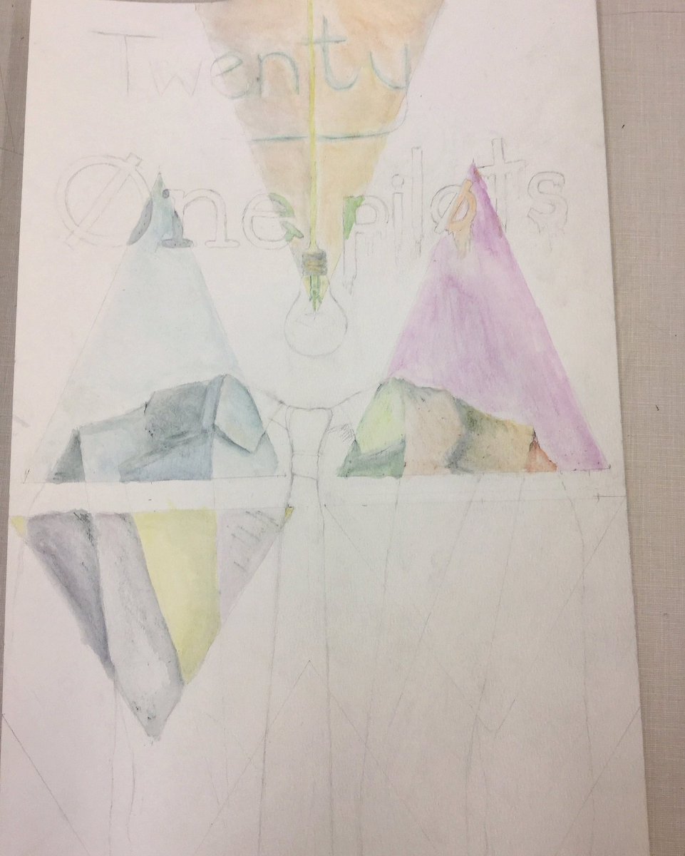 CampingRusherr's tweet photo. Watercolor in progress for art class https://t.co/kShLIfjn6O