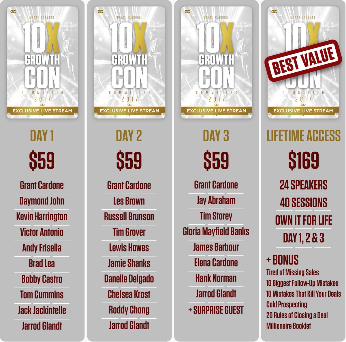 Early Bird Prices end SOON - get access at 10XGrowthCon.com before we go LIVE in less than 48 hours!