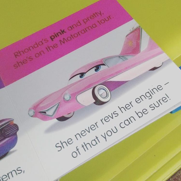 JennyOLibrarian's tweet photo. Spotted a book about colourful cars in which the ONLY female car was pink and pretty &amp; never revs her engine @lettoysbetoys @letbooksbebooks https://t.co/IFTkyU98do