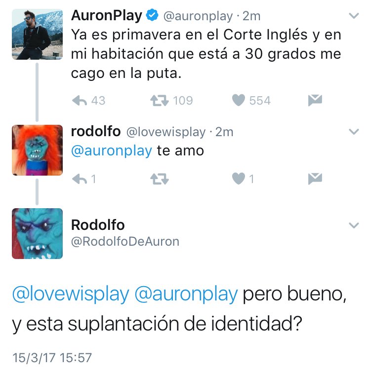 Cuentas de Rodolfo peleándose entre si, Internet es increíble xdddd