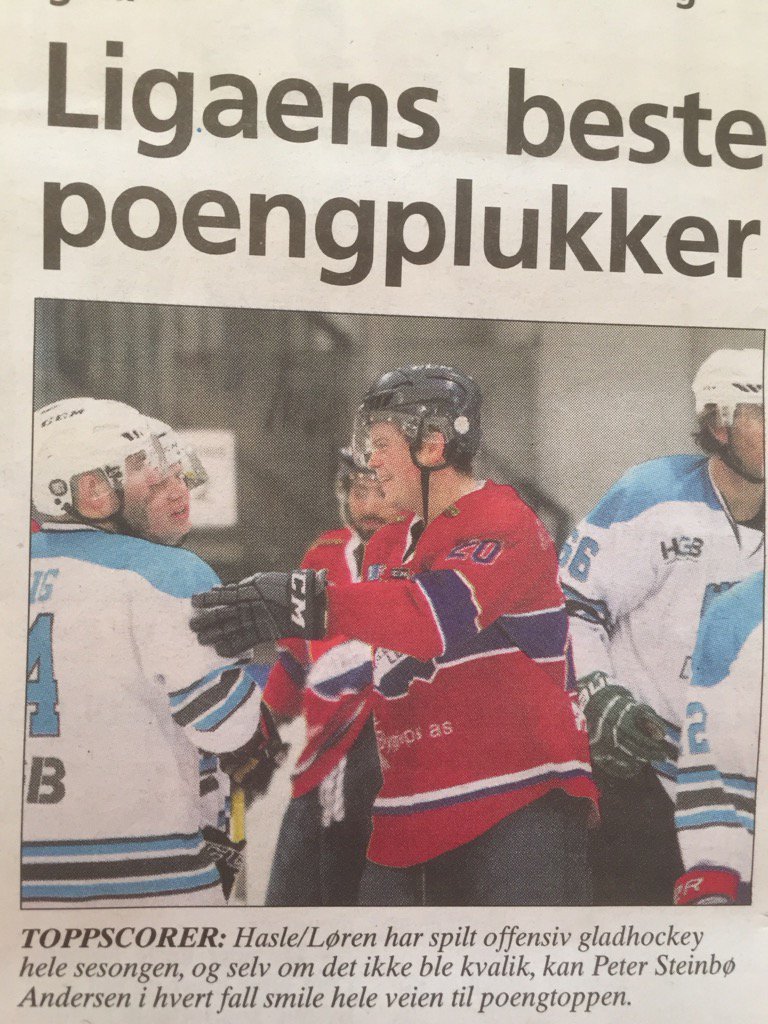 lge12's tweet photo. 20 Peter S Andersen fra @HasleLorenIL ble beste poengplukker i årets 1. divisjon. Pappa "Gamle Cato" stolt far. #hl https://t.co/hwGFcoaZ5a