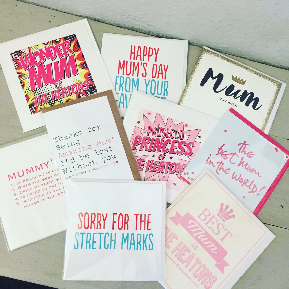 floweremporium's tweet photo. Fab #MothersDay Personalised Heatons cards and beautiful, locally made cards from @AlwaysSparkleUK #4Heatons #HeatonsGifts #HeatonsCards https://t.co/ojTEYrUK60