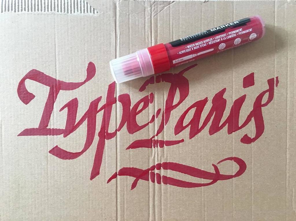 jfporchez's tweet photo. Just testing a new tool for our @typeparis #tpworkshop No1 next Saturday. This Liquitex Pa… https://t.co/kQEo9bdTfA https://t.co/5D61CA97gi