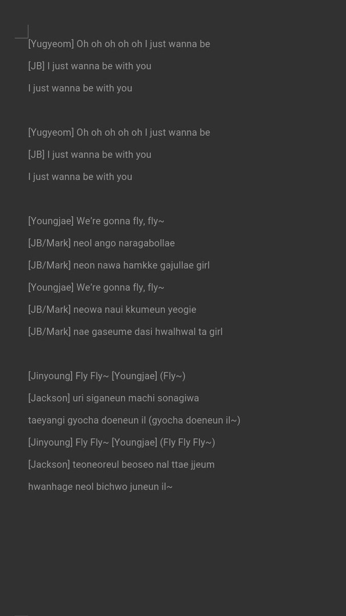 GotDay15's tweet photo. GOT7 - Fly #GOT7 #Fly #FlightLogDeparture #romanizedlyric #2nd @GOT7Official @GOTYJ_Ars_Vita @mtuan93 @BamBam1A @jrjyp https://t.co/Jizi0fPEnc