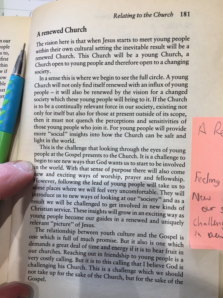 reverbjunky's tweet photo. Blown away by a book written in 1992 can be so essential to youth ministry today. Such a call to action. #dissertationrevelation https://t.co/feiYRkkRKG
