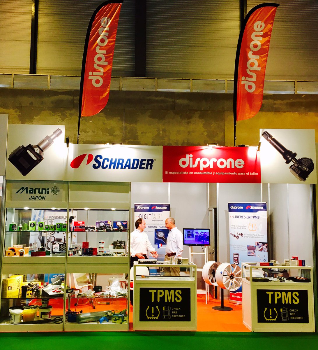 Disprone's tweet photo. Empieza #Motortec2017! Os esperamos en el pabellón 4, stand A21 #disprone #talleres #TPMS https://t.co/hOLayTa4dB