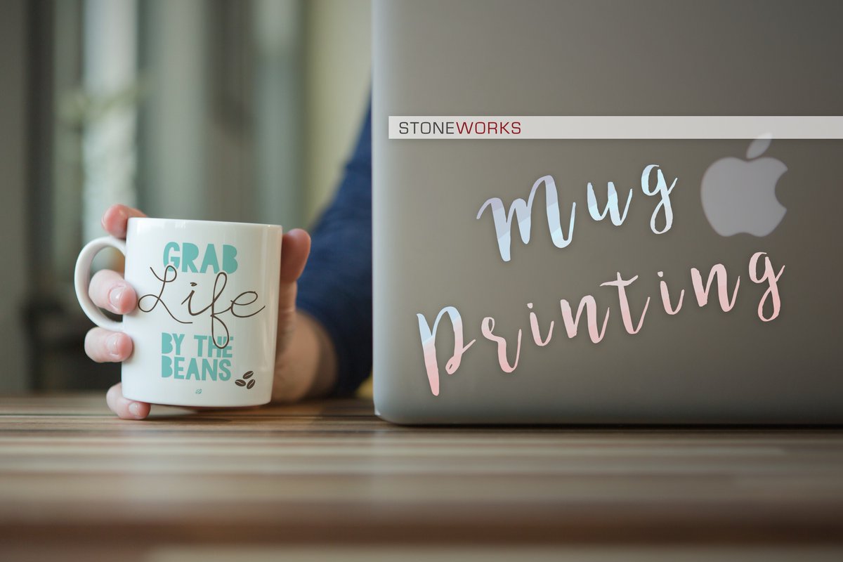Stoneworks3DP's tweet photo. Full color digital printing on mugs, have the start of your day go a little smoother by having a cup of joe with a personal touch :) #Coffee https://t.co/MLAkZp7vop