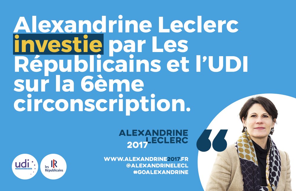udiloiret's tweet photo. 6ème circonscription #Loiret : @AlexandrineLECL est investie candidate de la Droite et du Centre ! #GOALEXANDRINE #UDI #LR #legislatives2017 https://t.co/55aXOOQTz7
