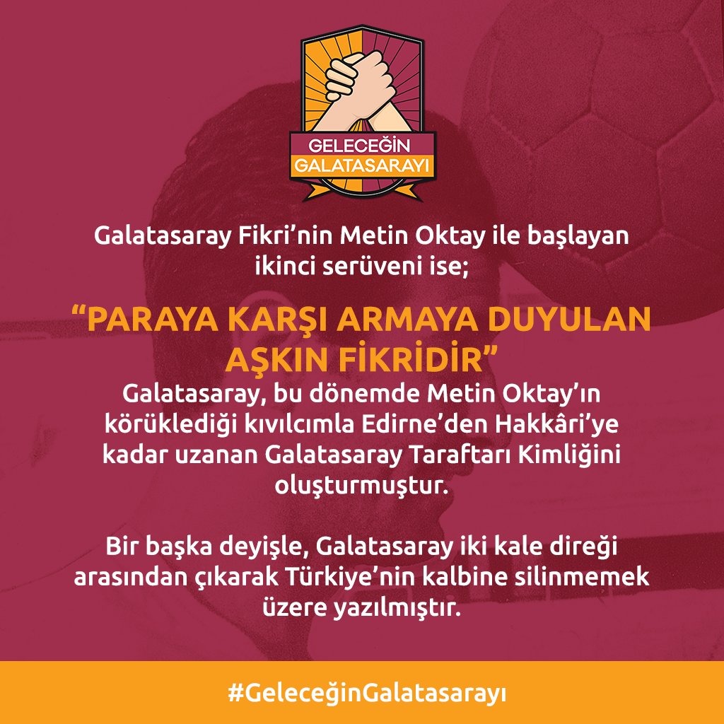Gelecegin_GS's tweet photo. Gücümüzü tarihimizden alıyoruz! Taraftarlarımızla el ele vererek #GeleceğinGalatasarayı için yürümeye hazırız! https://t.co/ANuW4qRdOh
