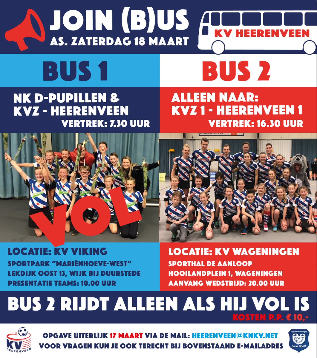 JOIN (B)US! Al 1 bus vol (naar NKD&amp;beslissingswedstrijd), nu nummer 2 (alleen naar beslissingswedstrijd) nog! #theresnospiritlikebluespirit