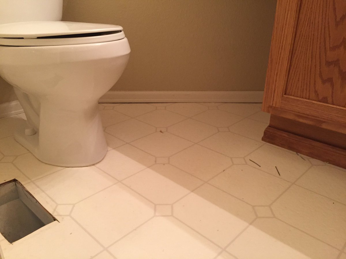 MCSBuild's tweet photo. Pretty #smallbath #install new #ceramicfloors #handyman #flooring #improving #upgrade #house #bath #diy #mydog #parker https://t.co/lJFxKxA2At