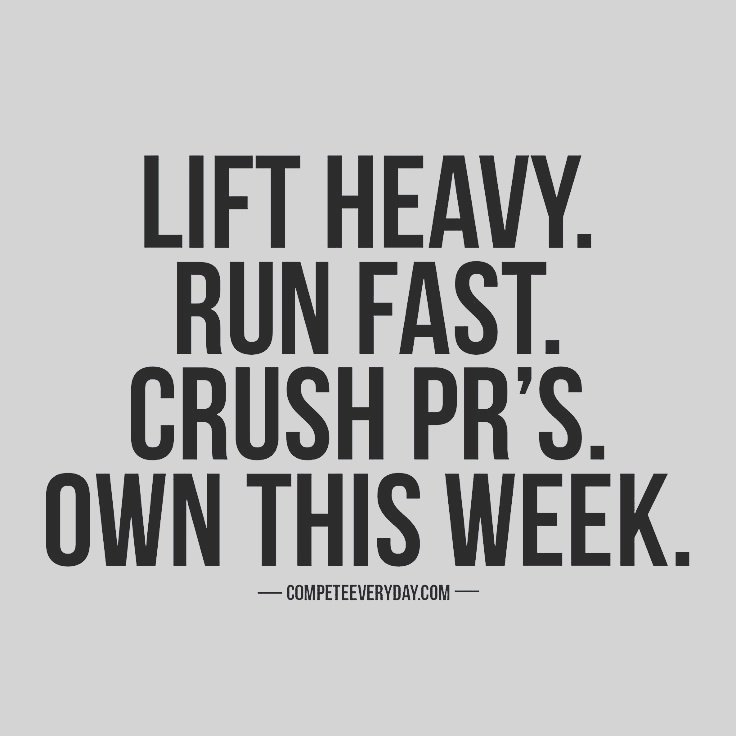 LivingFit5's tweet photo. Lift Heavy. Run Fast. Crush Pr's .Own This Week We Only Live Once 💪#liftheavy #fitness #fitfam #befit #hustleharder #ownit #staymotivated # https://t.co/mobMRLUiyZ