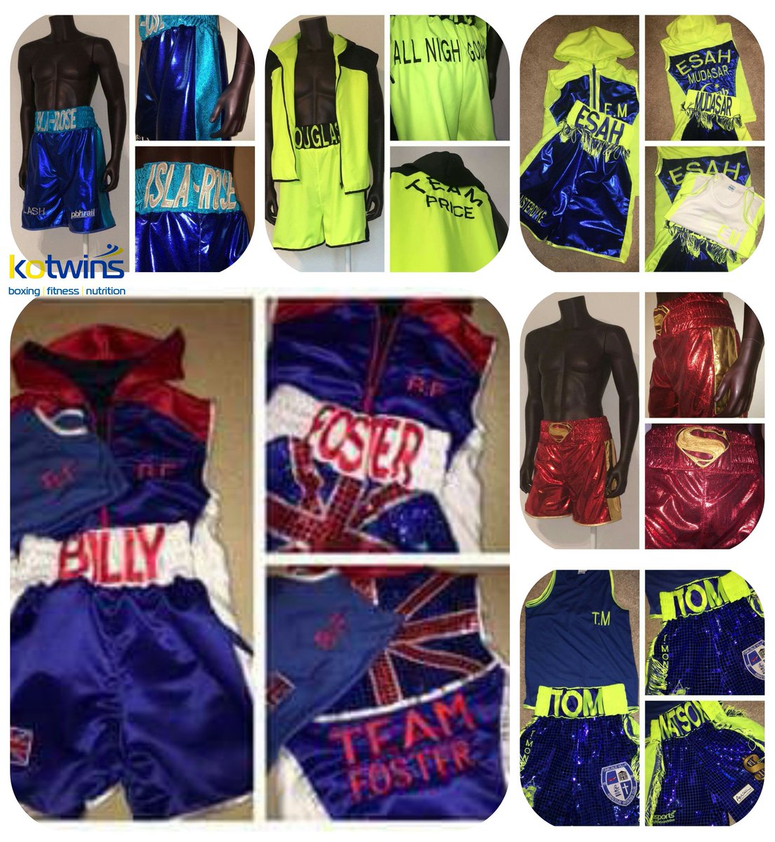 KOTwinsUK's tweet photo. Customised Ring & Fightwear available From KO Twins Manchester #kotwins #customshorts #customdesign #boxingshorts #customponcho https://t.co/uSVS65Dbep